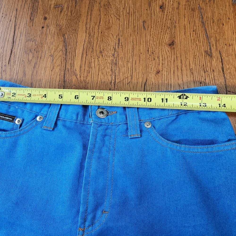 D&G Dolce & Gabbana Jeans Made in Italy Blue Denim Straight Leg Women's Size 29 - Picture 9 of 13